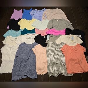 23 Girls tops shirts tanks long sleeve 14 16 xl cat and jack clothes outfit
